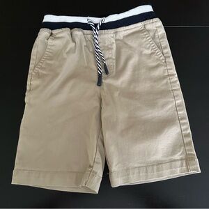 Andy & Evan Khaki Flat Front Shorts with Navy & White Nautical Accents | Size 3T